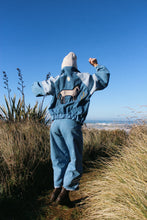 Denim horse  bomber